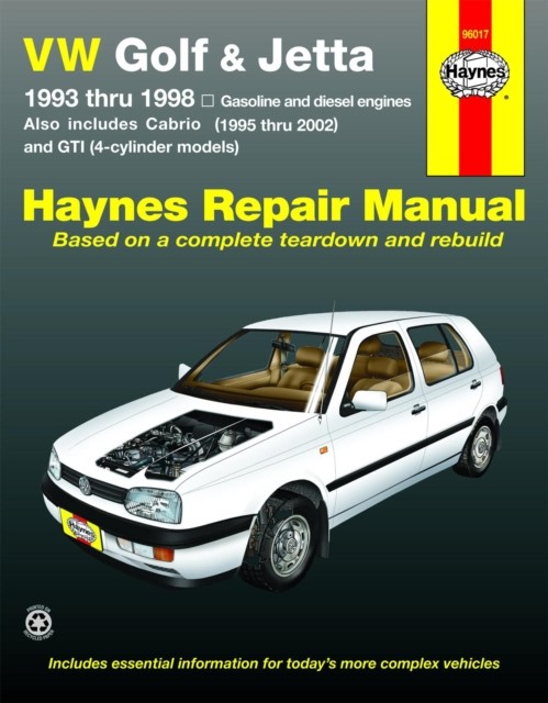 VW Golf, GTI and Jetta (93-98) and VW Cabrio  by Haynes Publishing PAPERBACK