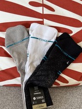Stance Performance Freshtek Crew Socks Run Lt Crew 3 Pack Unisex Size Small