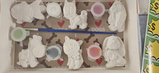 Kids Dogs Paint Your Own Figurines Craft Kit w/ Paint Pots  Brush