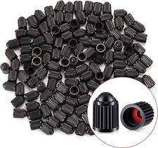 Tire Valve Stem Caps 200 Pcs Black Plastic Valve Caps With Sealing Ring Valve Tire Valve Stem Caps 200 Pcs Black Plastic Valve Caps With Sealing Ring Valve