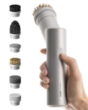 HOTO Handheld Short-Handle Electric Spin Scrubber, IPX7 Waterproof Beige