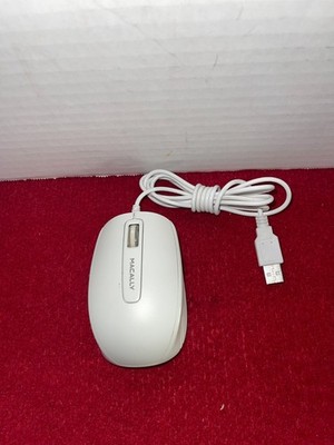 Macally Mouse wired USB C Optical for Mac and PC - Quiet 5 Button