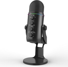 USB Condenser Microphone for PC - Gaming Mic with 4 Recording Patterns for La...