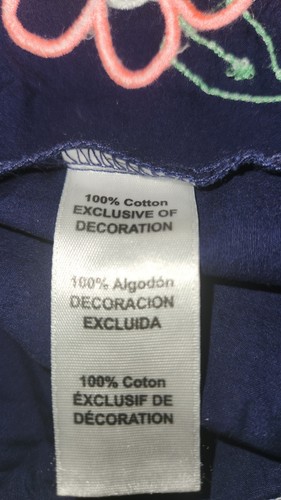 Hartstrings Girl's Adorable Navy Floral Trim Elastic Waist Skirt SZ 5 Pre-Owned - Picture 6 of 6
