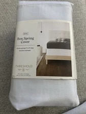 Threshold Box Spring Cover White King Fits 5-9 Inch Deep Box Springs