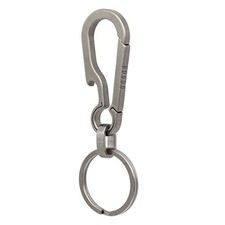Key Chain Clip Titanium Carabiner Keychain Quick Release Carabiner for 1 Grey