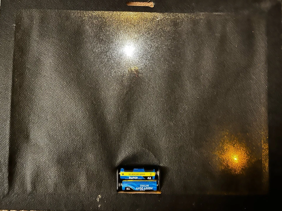 Arte pictórico de pared o mesa fogata en el río con luces LED con luces LED Foto 2 de 4