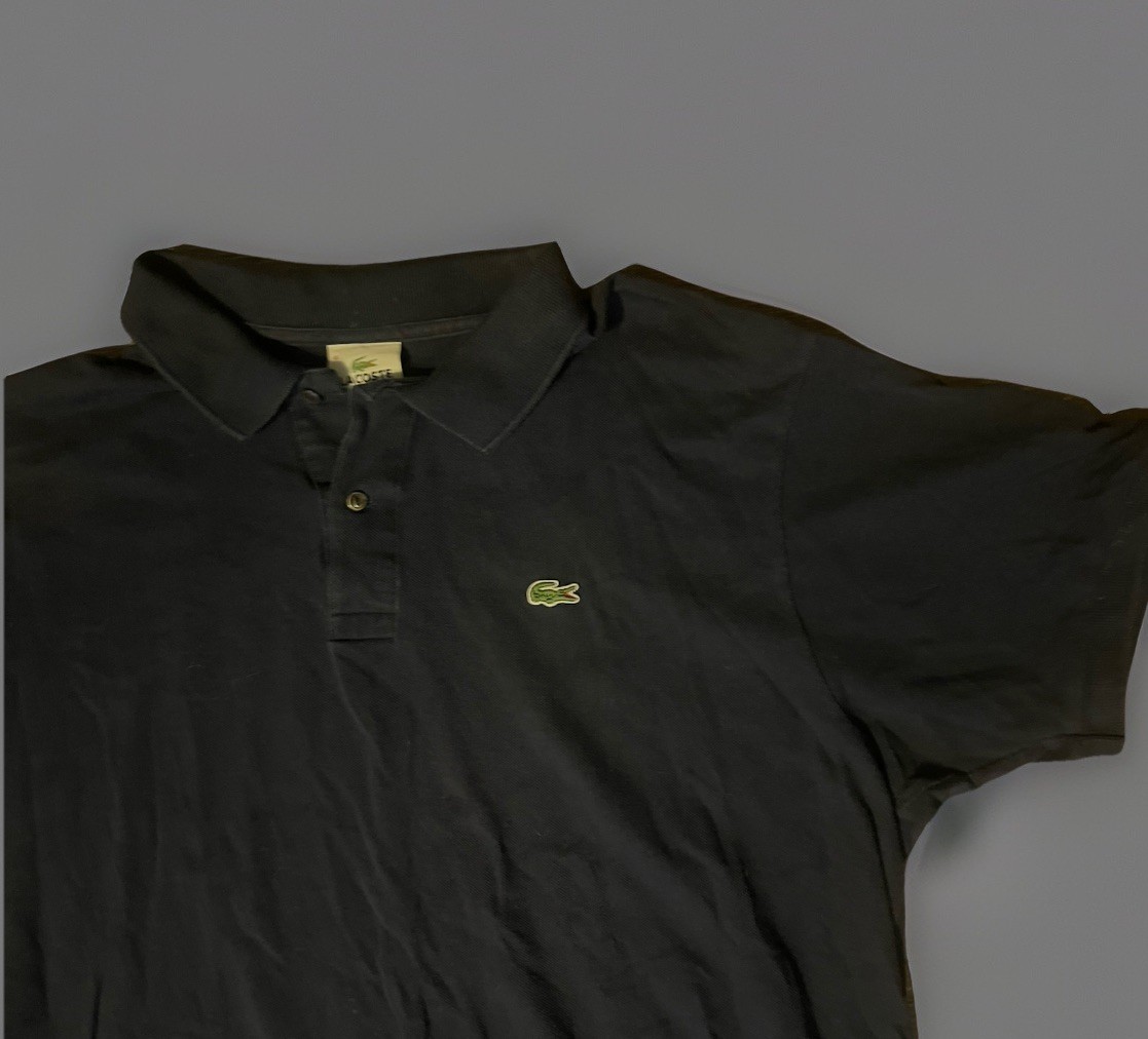Lacoste Polo Shirt Mens Size 8 Black Short Sleeve Golf Preppy Casual
