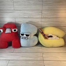 3 Alphabet Lore Stuffed Animal Plush Doll Alphabetic Letter A B C Toys YouTube