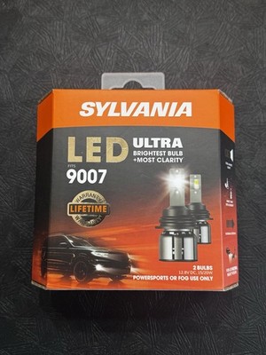 Sylvania 9007 LED ULTRA Fog Headlight Bulbs 6000k Cool White 2 Pack - NEW