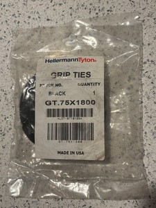Hellermanntyton Grip Tie Roll Polyethylene Black 0.75" x 180" GT.75X1800 NIP