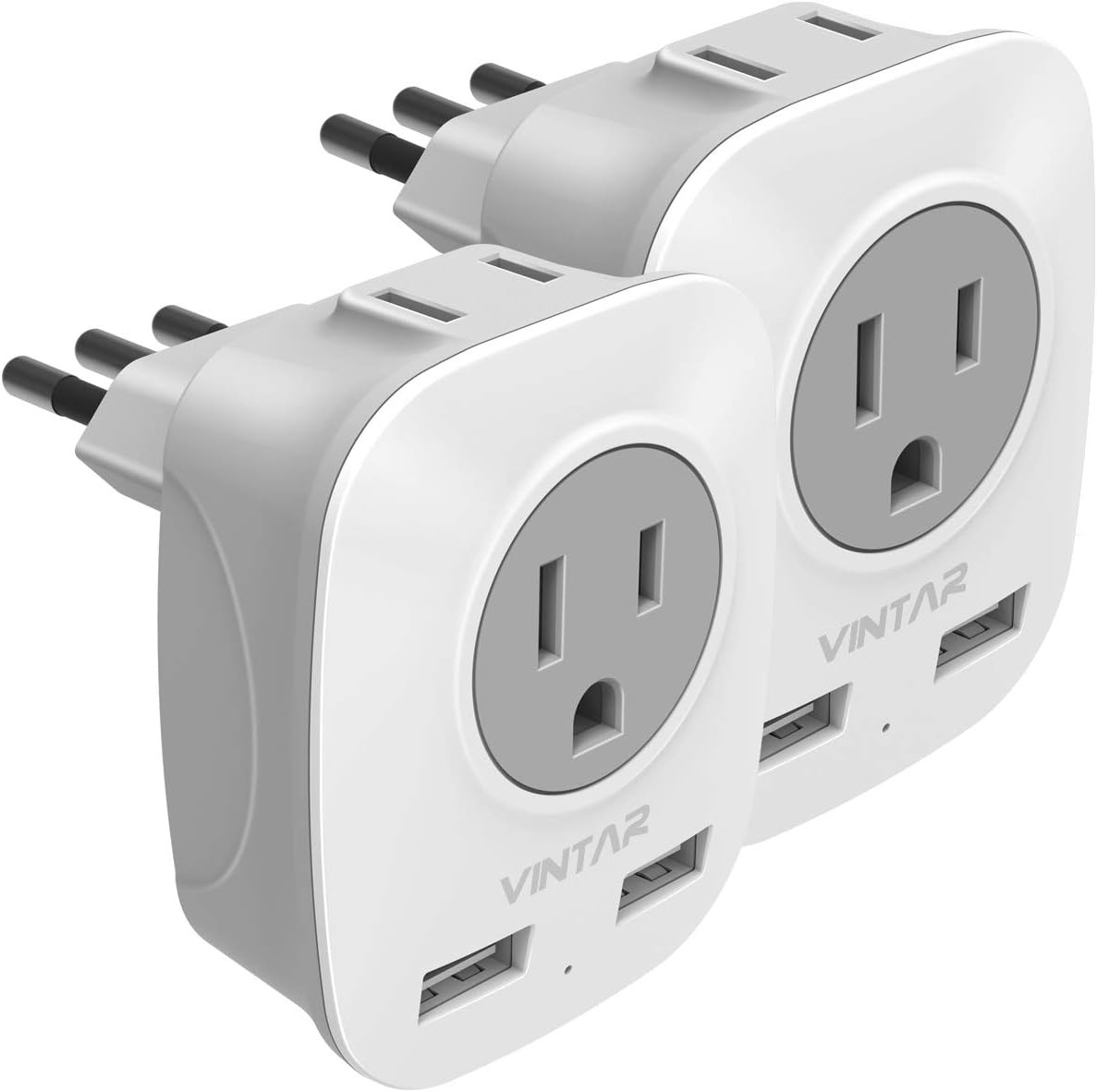 Type L &ndash; 2 Usb + 2 Usa Outlets Grounded For Ita