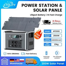 Power Station Solar Generator 1000W 2000W Lifepo4 Battery Power Flexible Solar