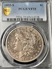 Morgan Dollar 1893-S PCGS VF-25! Key Date! Very Nice PQ  Coin Undergraded !!!