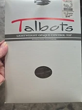 Talbots Silky Lycra Sheer Control Top light Olive Pantyhose Size D XLG  NOS