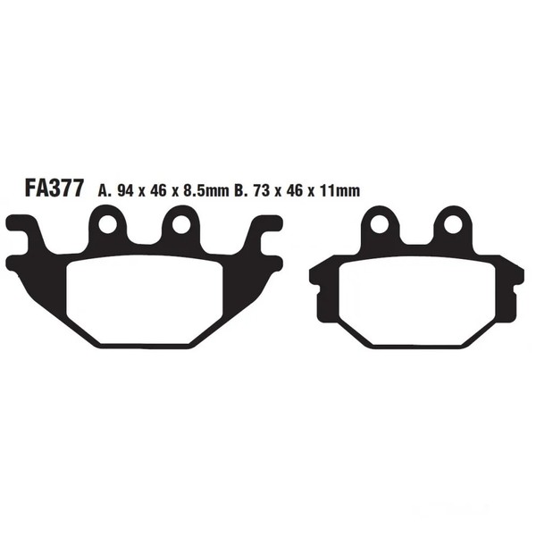 Feststellbremse Belag EBC FA377V FüR Kymco MXU 500 4X4 IRS LOF Bj. 2012-2017-image