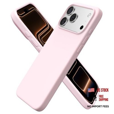  Compatible with iPhone 17 Pro Max Case 6.9'', Slim Liquid Silicone 3 Chalk Pink