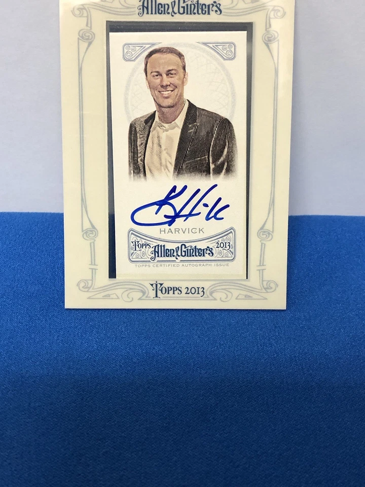2013 Topps Allen Ginters Kevin Harvick Auto  MVP Champion NASCAR  See Pics - Image 3 of 4