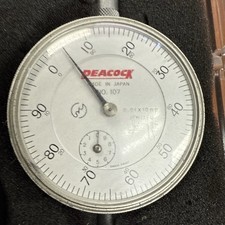 Peacock No. 107 DIal Indicator Gauge 0.01 x 10mm - Japan - Tested / Excellent