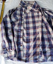 Levi's Men's Blue Plaid Flannel Shirt Vintage Workwear, Button-Up M