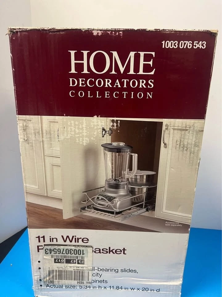 Home Decorators Collection 11in Wire Pull-out Basket Chrome