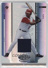 2004 Leaf Certified Materials White Mirror Fabric /200 Garret Anderson #65 hg6