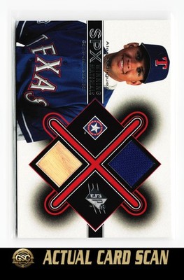 2001 SPx Alex Rodriguez #AR2 Winning Materials Jersey/Bat Texas Rangers