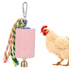 1-Pack Chicken Chewing Toy, Calcium Block Beak Grinding Stone for Chick Pink 1 
