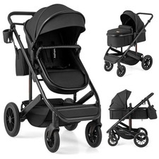 3-in-1 Newborn Stroller Folding Convertible High Landscape Toddler Stroller
