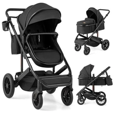 3-in-1 Newborn Stroller Folding Convertible High Landscape Toddler Stroller