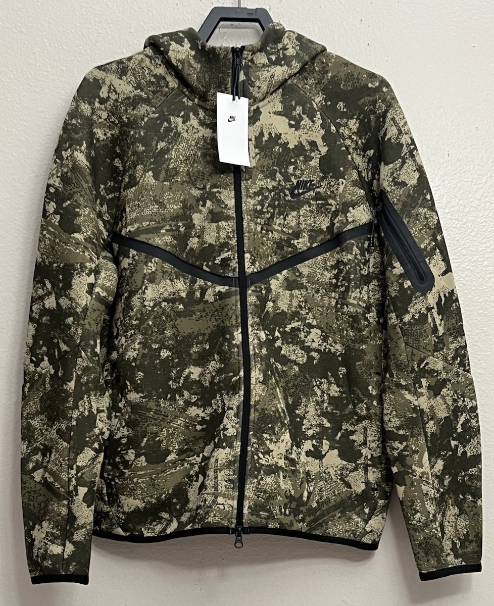 Nike Sportswear Tech Fleece Camo Windrunner Hoodie Sweater Size