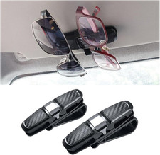 2PCS Glasses Holders for Car Sun Visor, Glasses Clip Organizer, Sunglasses Eyegl