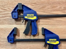 Lot of 2 Irwin Quick-Grip 12" One-Hand Bar Clamps Woodworking Clamps