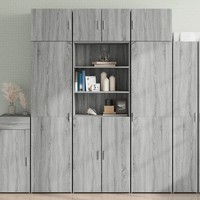 Moderner Hochschrank Grau Sonoma 70X42,5X225 Cm Holzwerkstoff