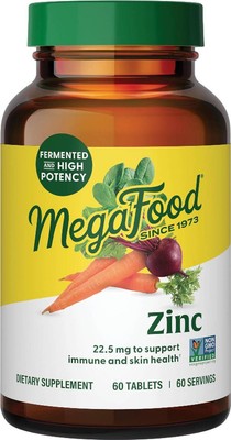 MegaFood Zinc Supplements - Vegan Immune Support Supplement With 22.5 mg High -