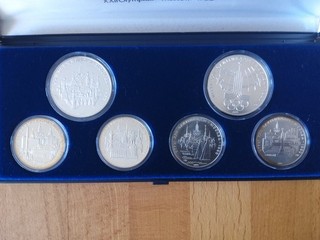 Olympiad Moskau 1980 Kompletter Satz 900 Ag Silbermünzen