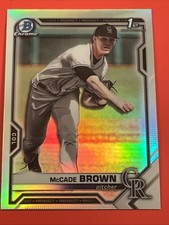 2021 Bowman Draft Chrome 1st Bowman Refractor McCade Brown #BDC-59
