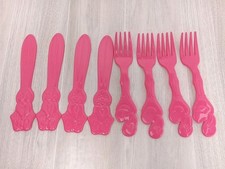 8 Zoo Pals Children’s Utensils Pink Bunny Pelican Knives Fork 