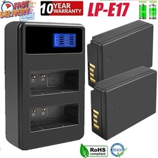 2x LP-E17 Battery Charger for Canon EOS 750D 800D 77D Rebel T6i T6s M6 Camera