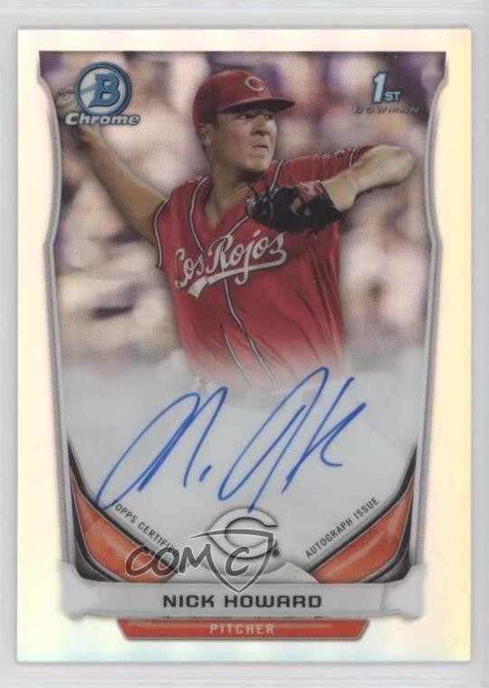 2014 Bowman Draft Chrome Draft Pick Refractor Nick Howard #BCA-NH Auto bn5