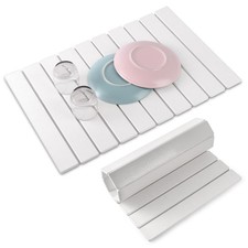 Stone Drying Mat for Kitchen Counter, Foldable Large Stone Dish Drying Mat, R...