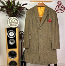 Harris Tweed (46R) Charles Tyrwhitt Herringbone Windowpane Overcoat Jacket VGC