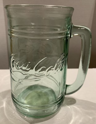 Excellent Condition COCA COLA Green Tinted Pebble Glasses 16 oz