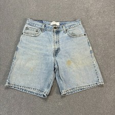 Levis Denim Shorts Adult W30 Blue Jorts Y2K Loose Relaxed Dad Wash USA Mens