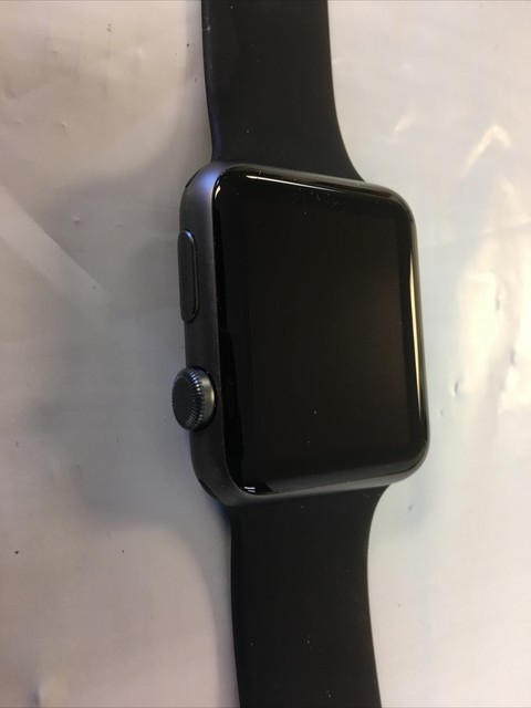 Apple Watch Sport 42mm Space Gray Aluminum Case Black Band Smartwatch -  (MJ3T2LL/A) for sale online | eBay
