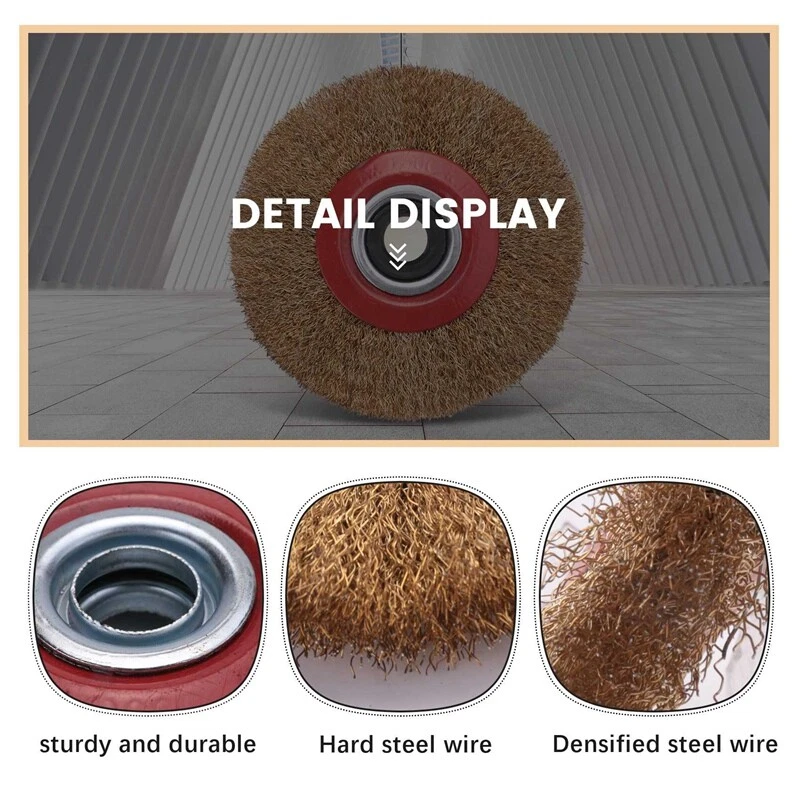 Wire Brush Wheel for Bench Grinder Polish Reducers Adaptor Rings