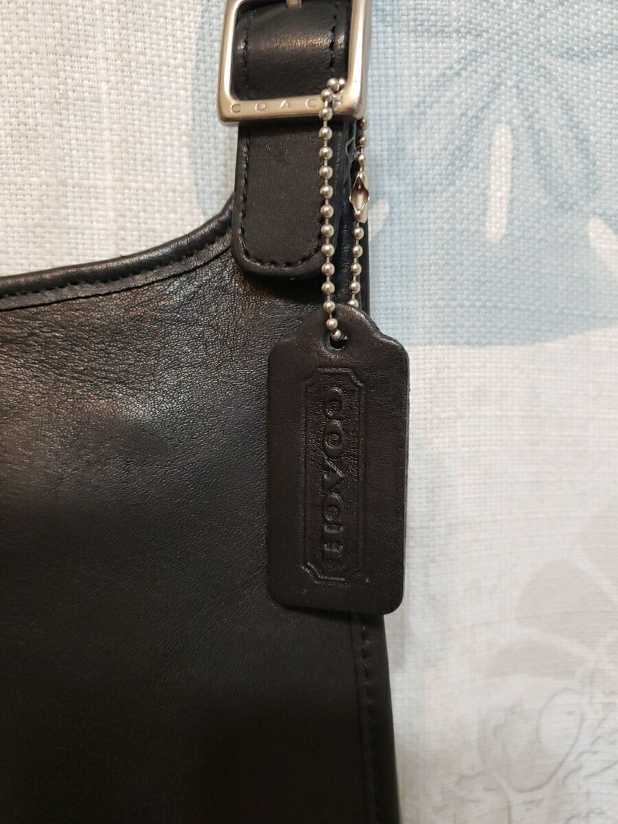 Coach Vintage Black Leather Crossbody Shoulder Hippie Flap Coach Vintage Black Leather Crossbody Shoulder Hippie Flap