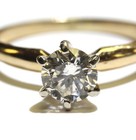 GIA 14k yellow gold .81ct I1 J diamond solitaire engagement ring 4g 6.5 natural — photo 2