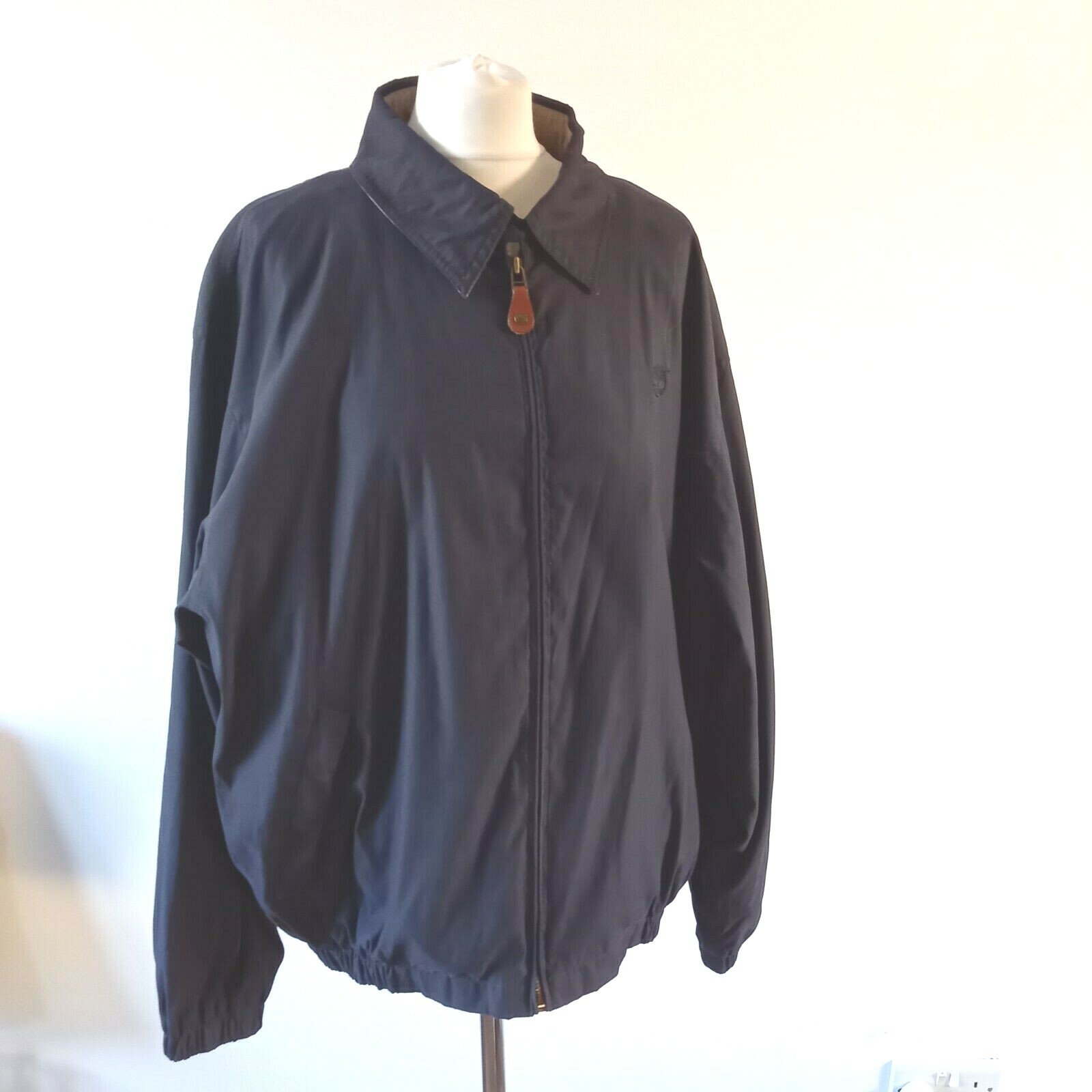 Men’s Timberland Weathergear Blue Bomber Vintage Jacket size LARGE