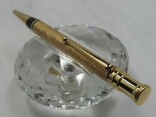 GORGEOUS HIGH QUALITY EMBOSSED GOLD TWIST BALL POINT PEN